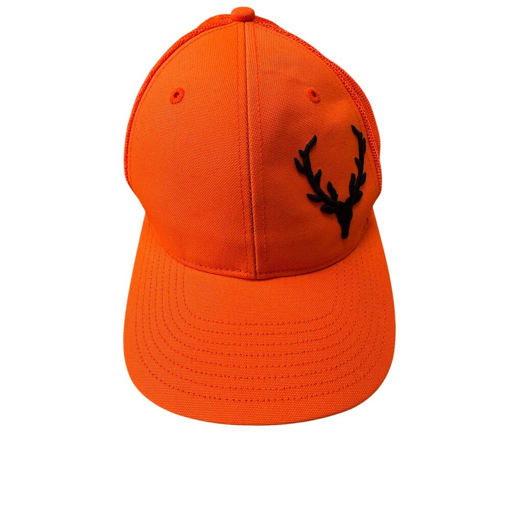 Richardson 882 Men's Blaze Trucker/ Baseball Cap Orange Deer Buck Logo Hunting